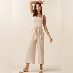 Vetta Capsule - The Linen Two Piece Apron Jumpsuit - Small